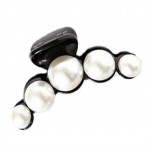 Cleste pentru par modern CPD001 Negru cu perle Albe Cleste pentru par modern CPD001 Negru cu perle Albe
